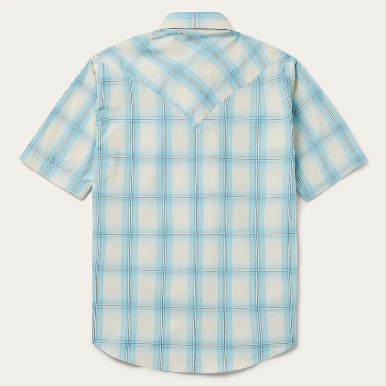 Ombre Plaid Short Sleeve Western Shirt -STETSON