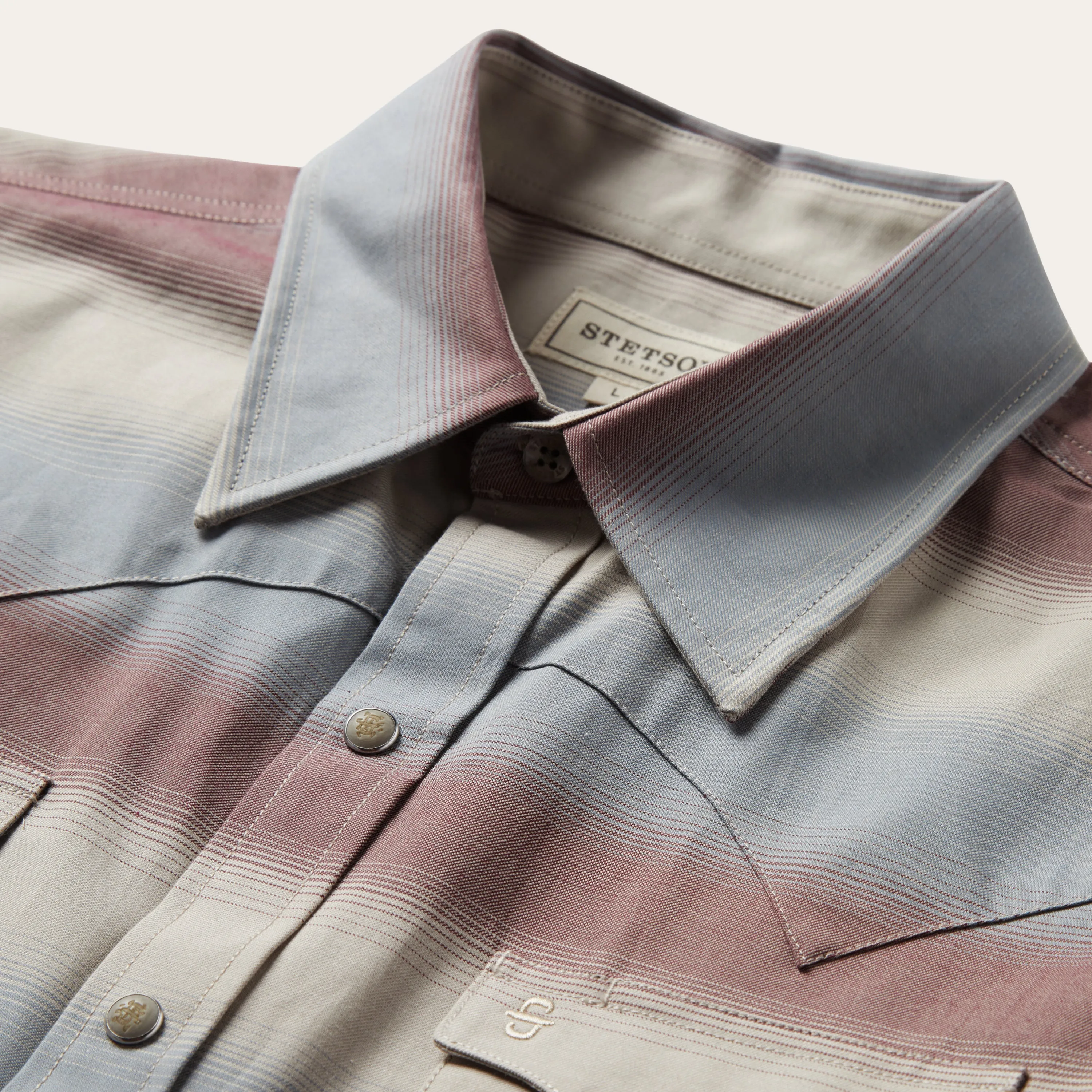 Ombre Stripe Twill Shirt -STETSON
