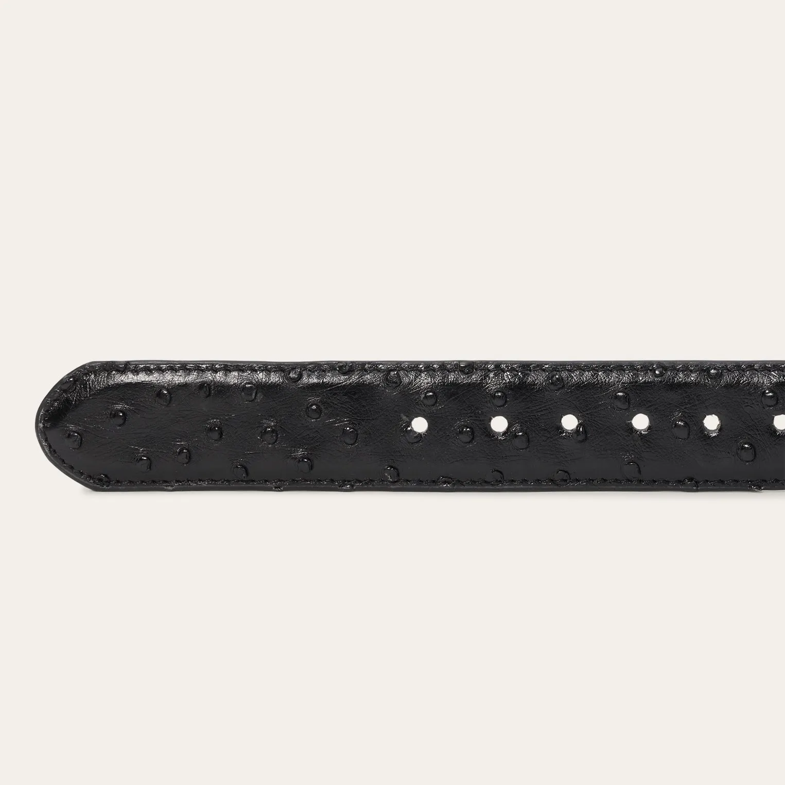 Ostrich Western Tab Belt - 1 1/4" Width -STETSON