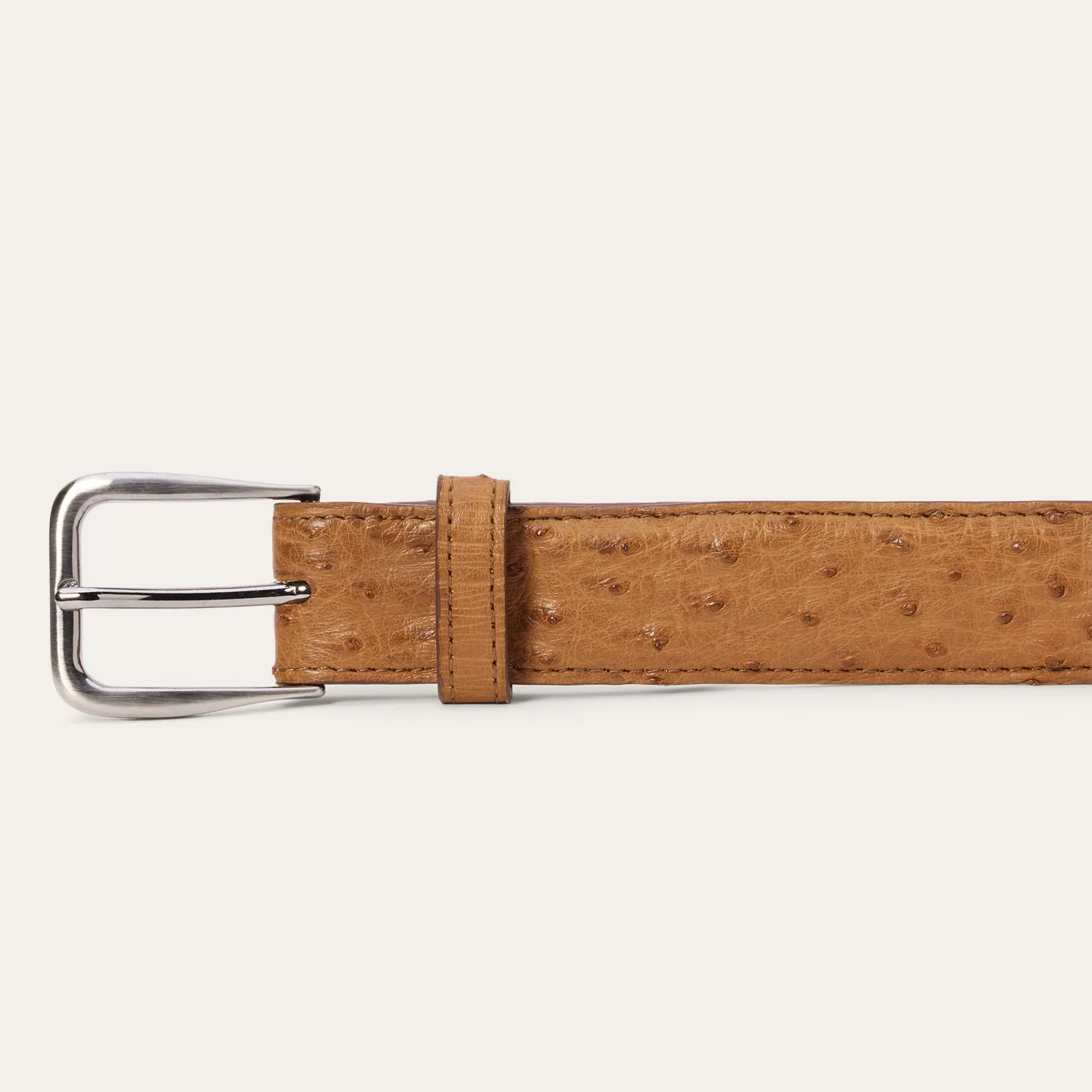 Ostrich Western Tab Belt - 1 1/4" Width -STETSON