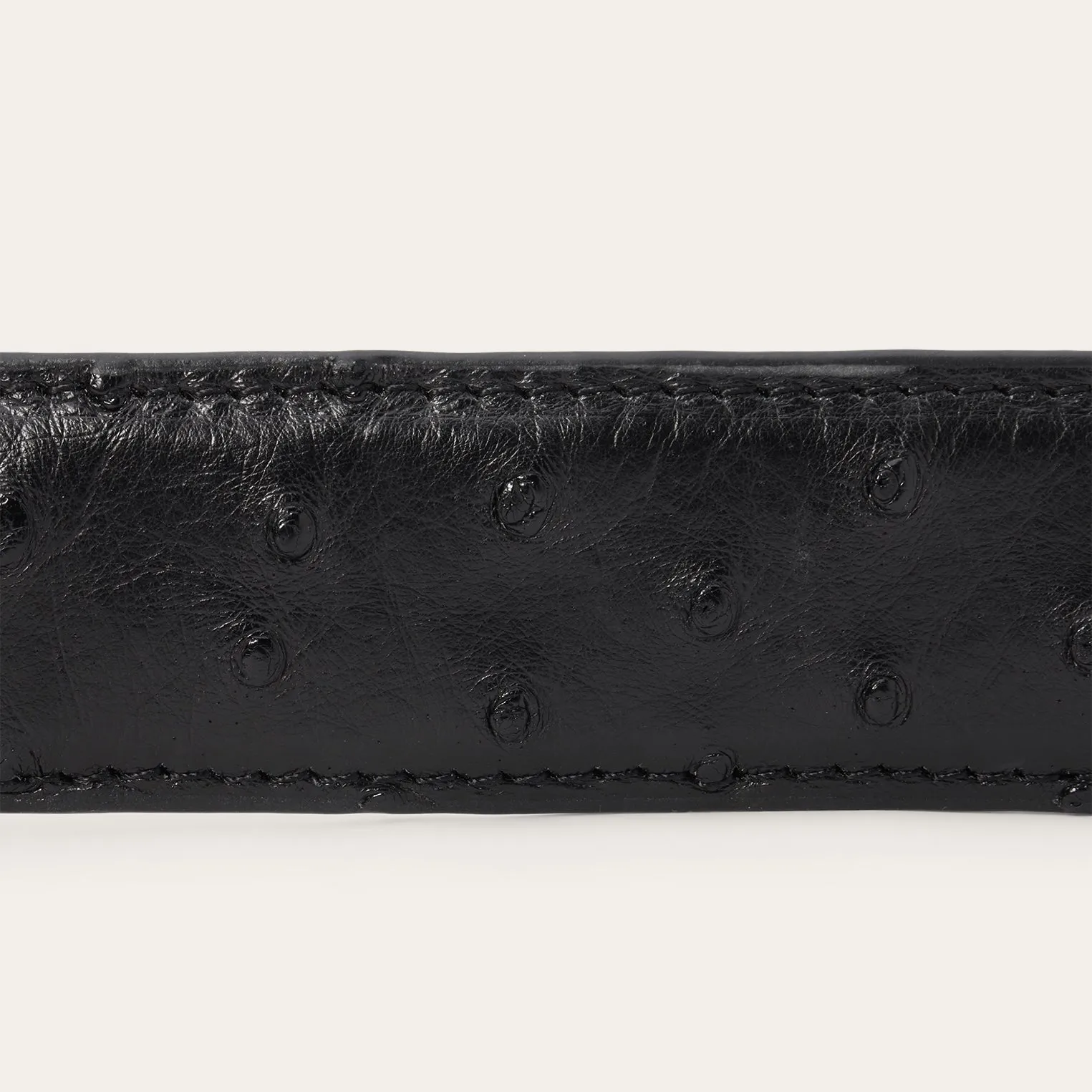 Ostrich Western Tab Belt - 1 1/4" Width -STETSON
