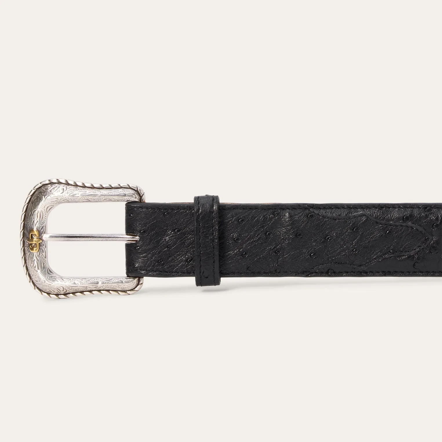 Ostrich Western Tab Belt -STETSON