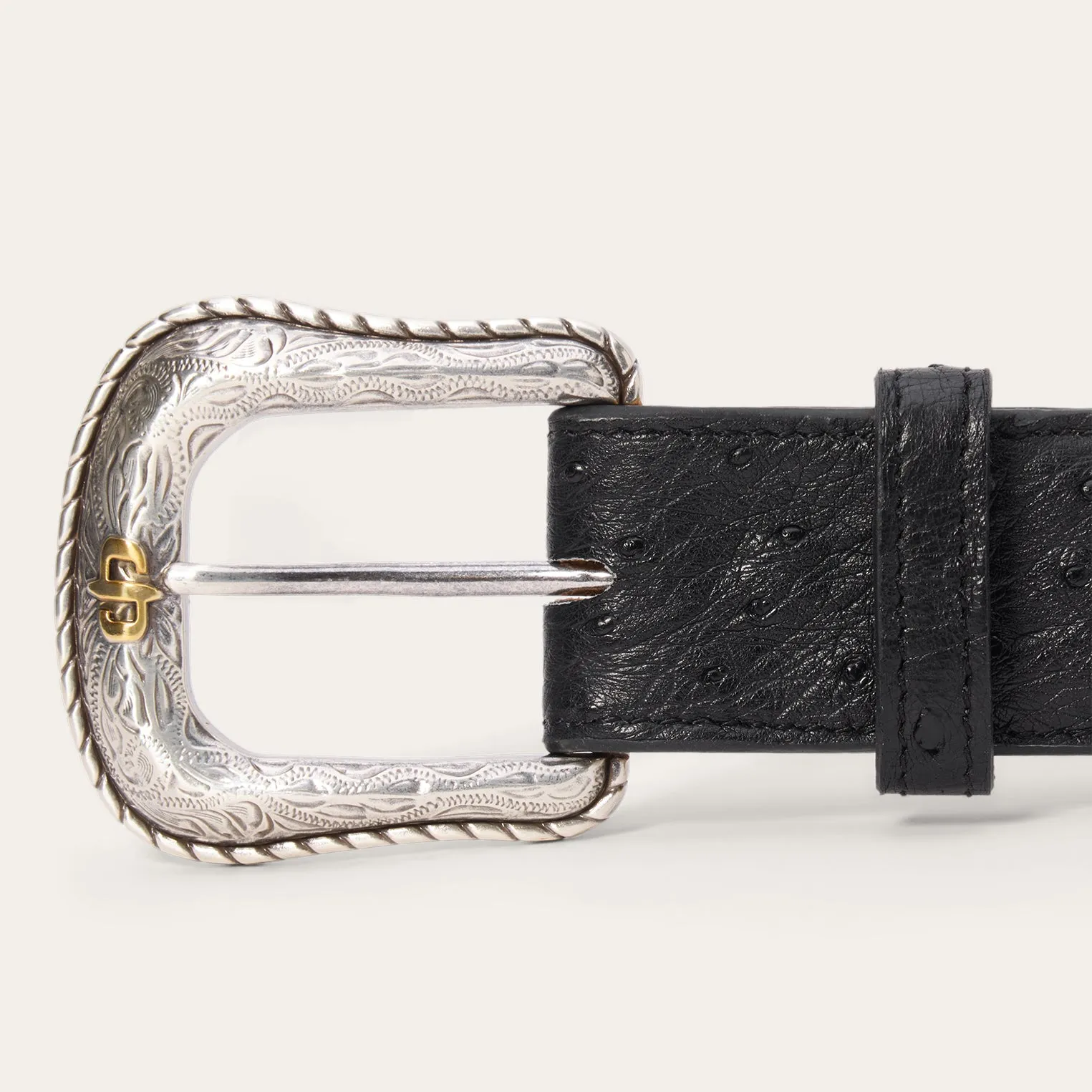 Ostrich Western Tab Belt -STETSON