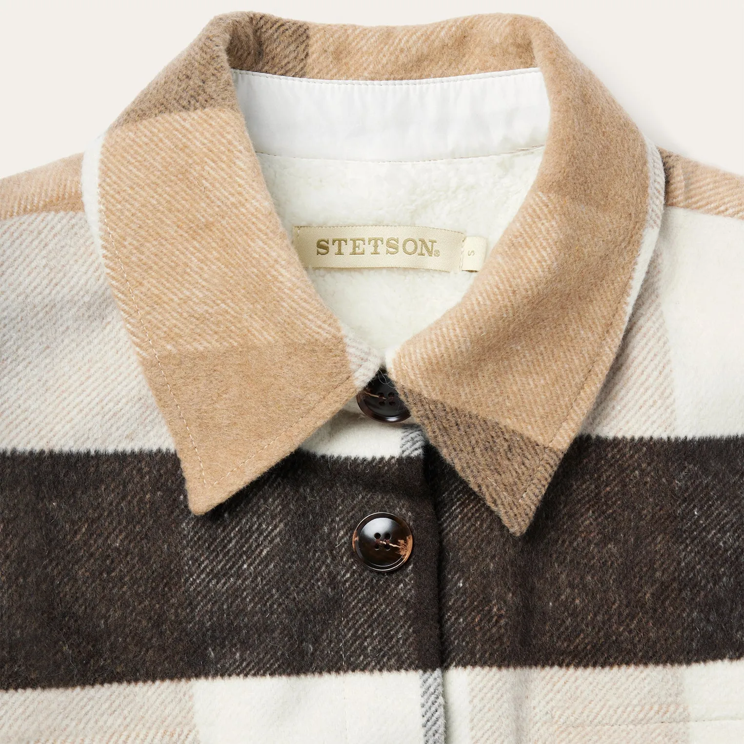 Oversize Plaid Shirt Jacket -STETSON