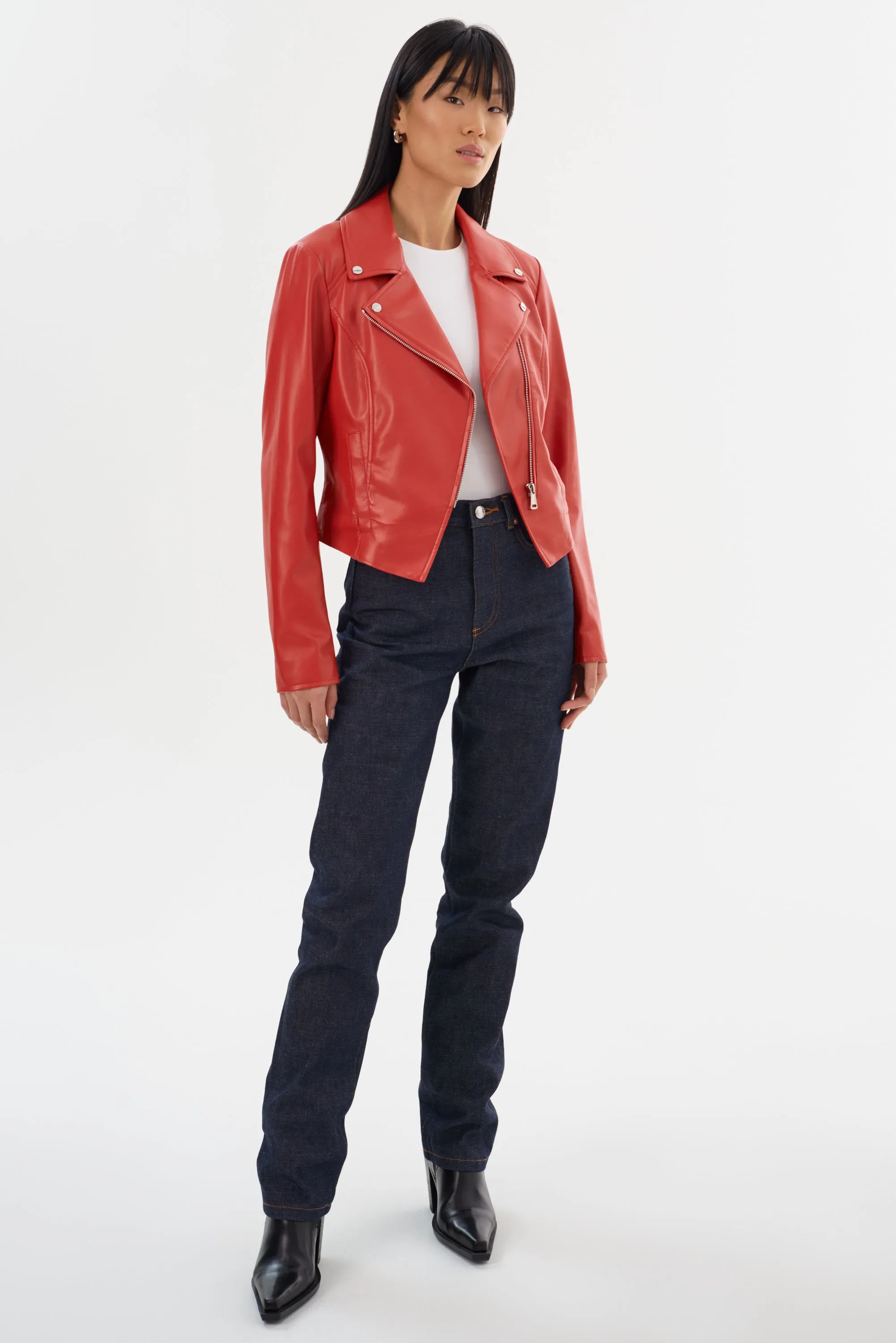 PASCALE | Fitted Faux Leather Jacket