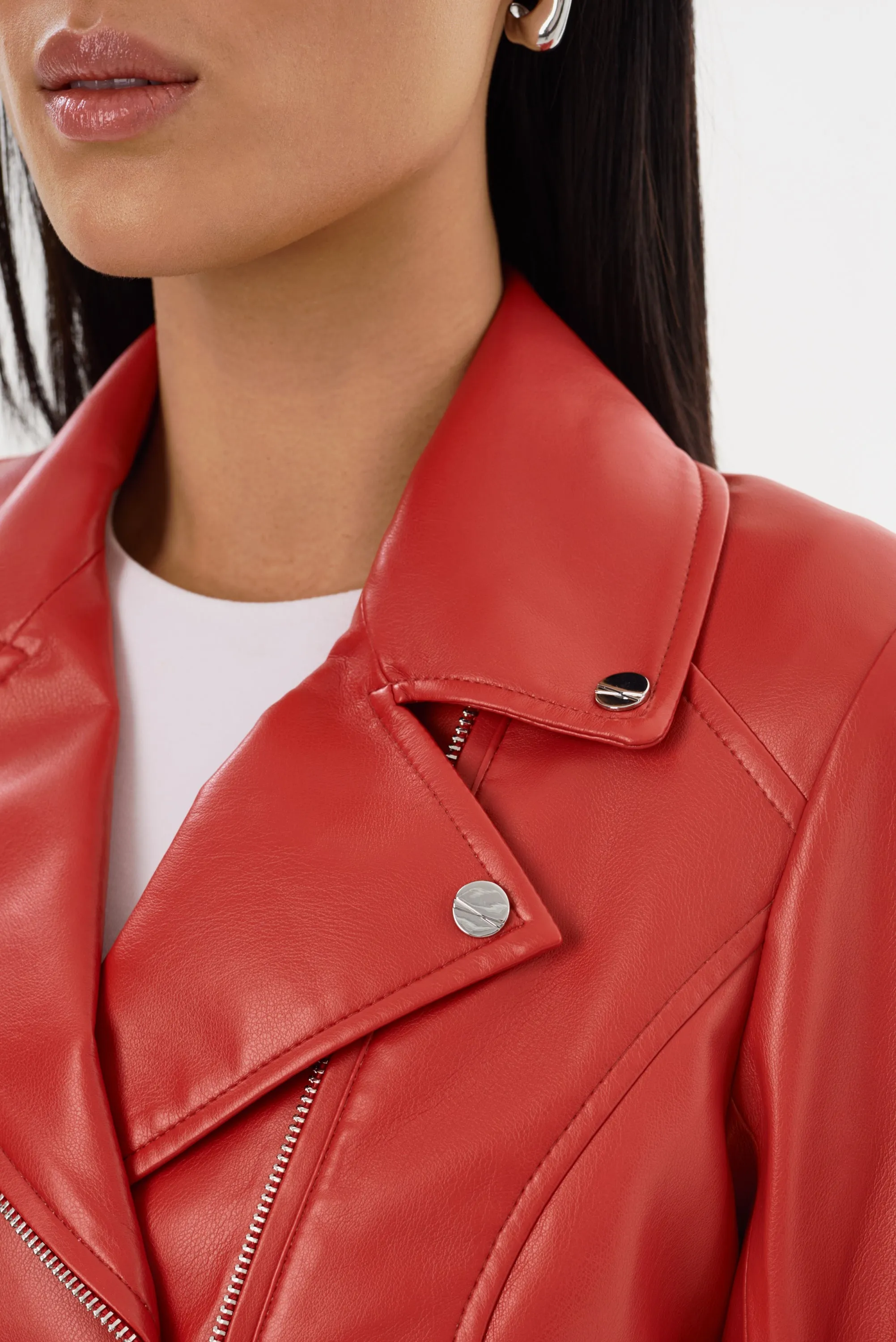 PASCALE | Fitted Faux Leather Jacket