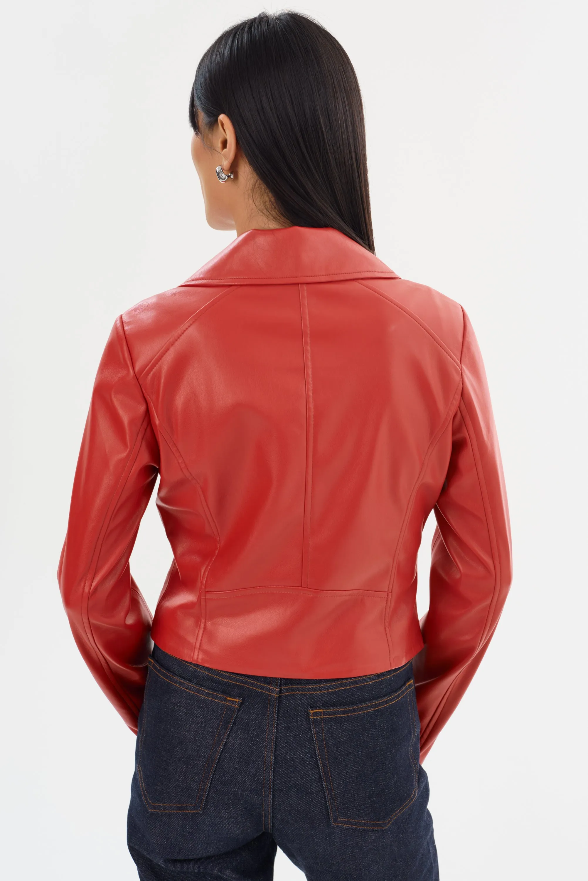 PASCALE | Fitted Faux Leather Jacket