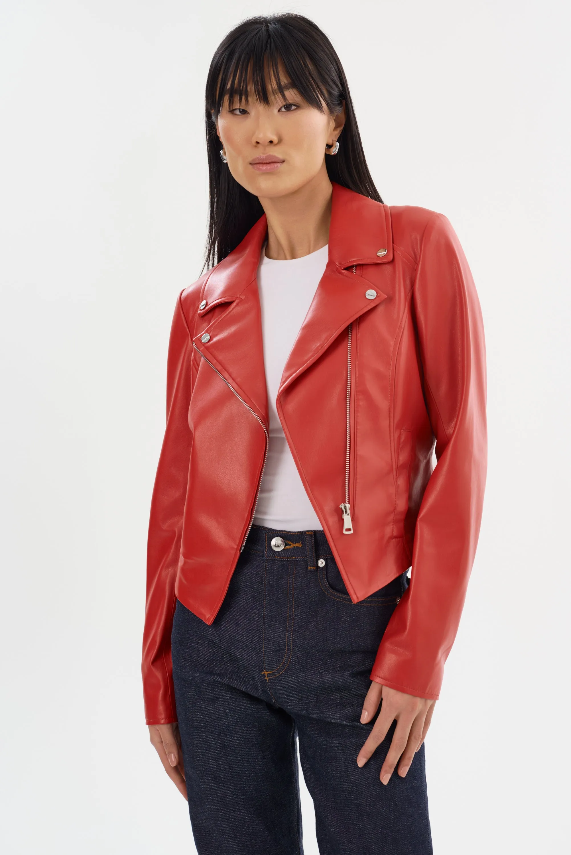 PASCALE | Fitted Faux Leather Jacket