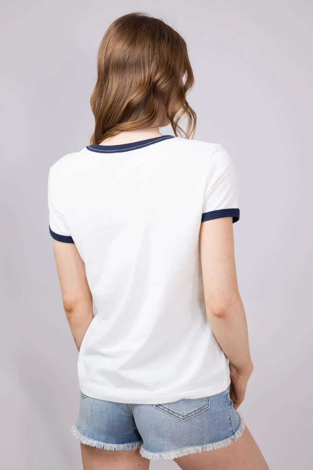 Patagonia Women’s ’73 Logo Ringer T-Shirt in Birch White | 37785-BCW