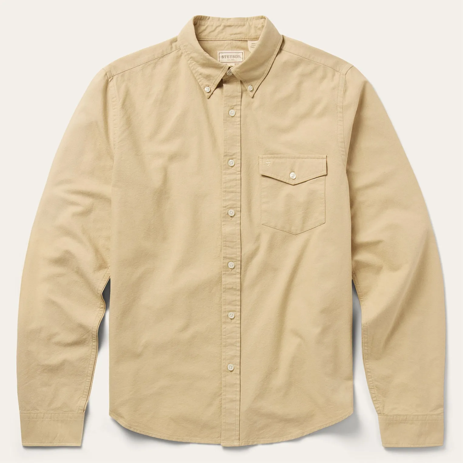 Peached Oxford Button-Down Shirt -STETSON