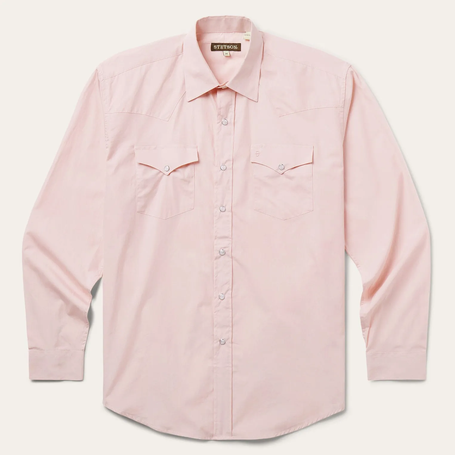 Pink End-On-End Western Shirt -STETSON