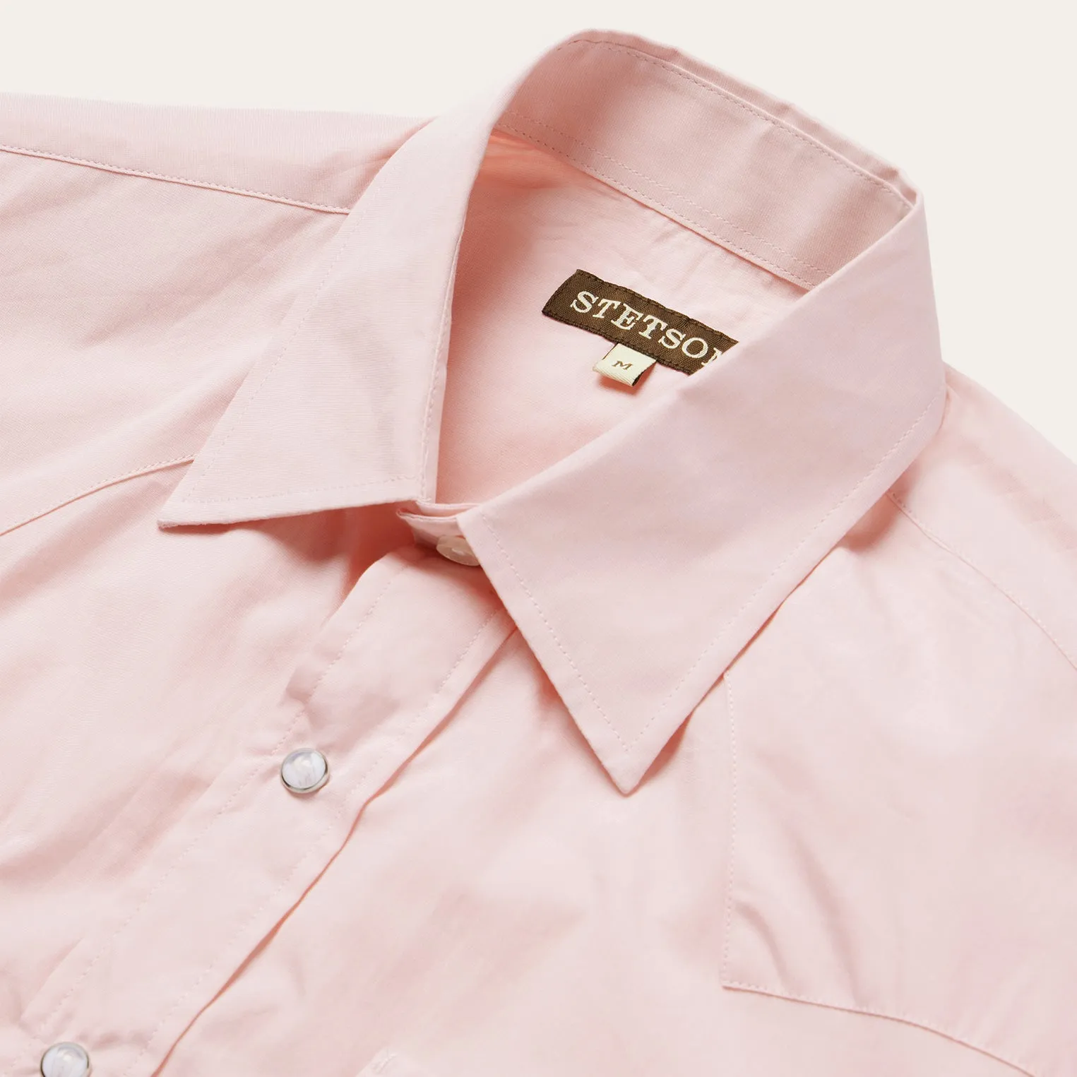 Pink End-On-End Western Shirt -STETSON
