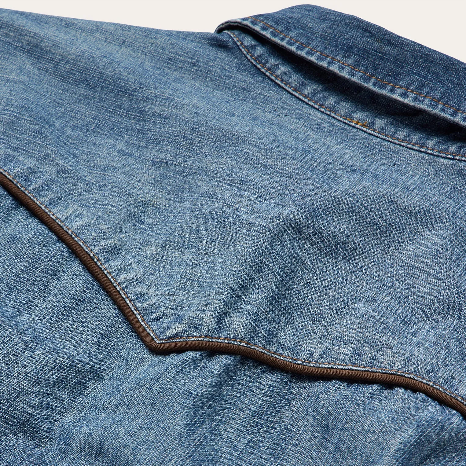 Piped Dark Denim Western Shirt -STETSON
