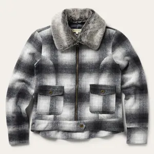 Plaid Cropped Jacket -STETSON