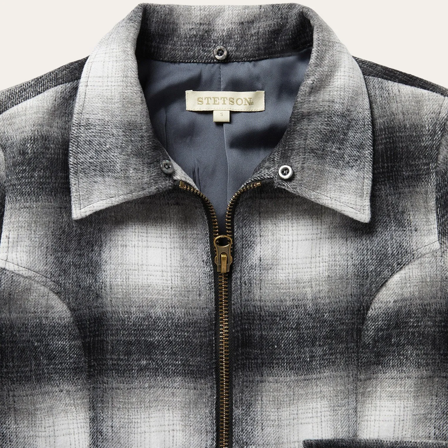 Plaid Cropped Jacket -STETSON