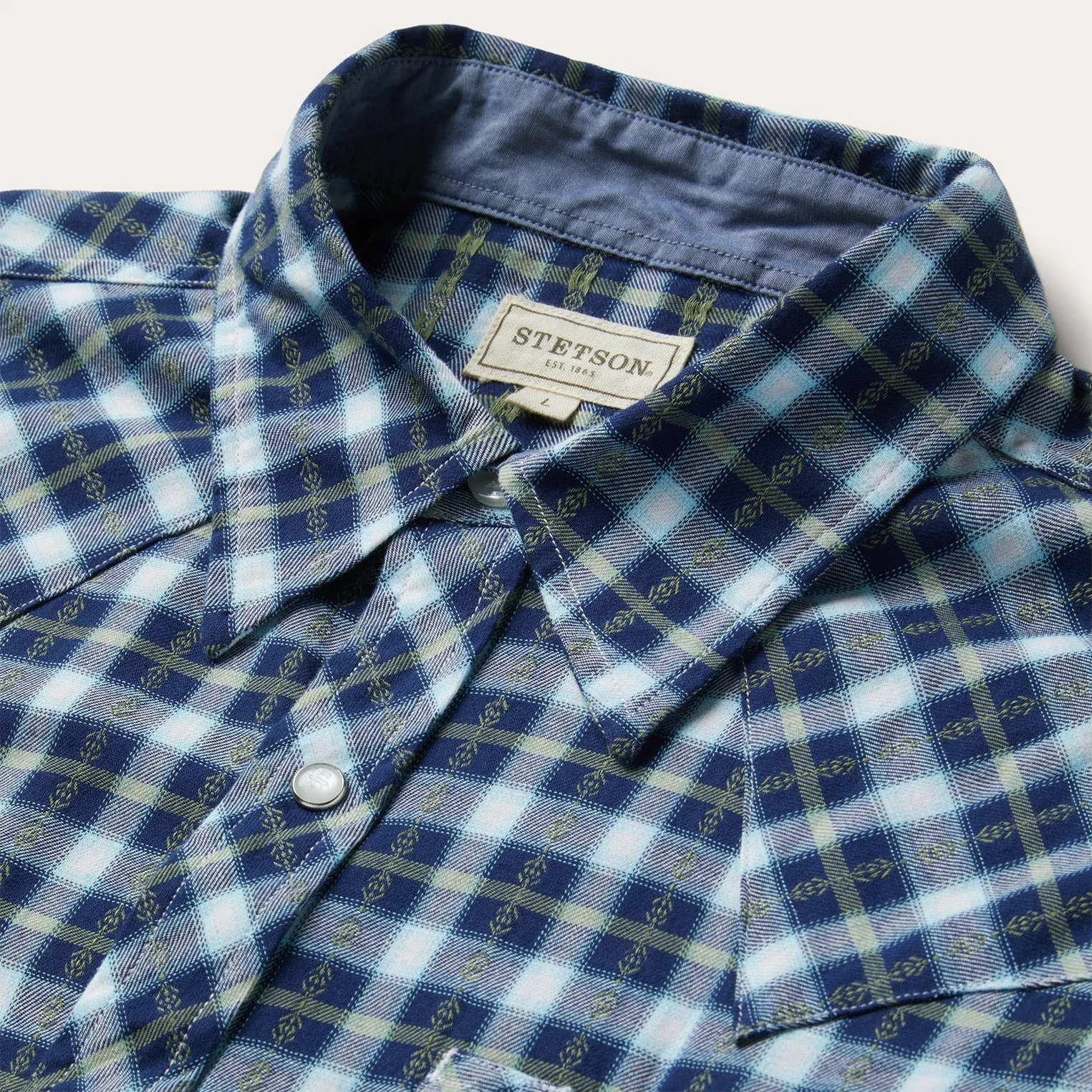 Plaid Twill Dobby Western Shirt -STETSON
