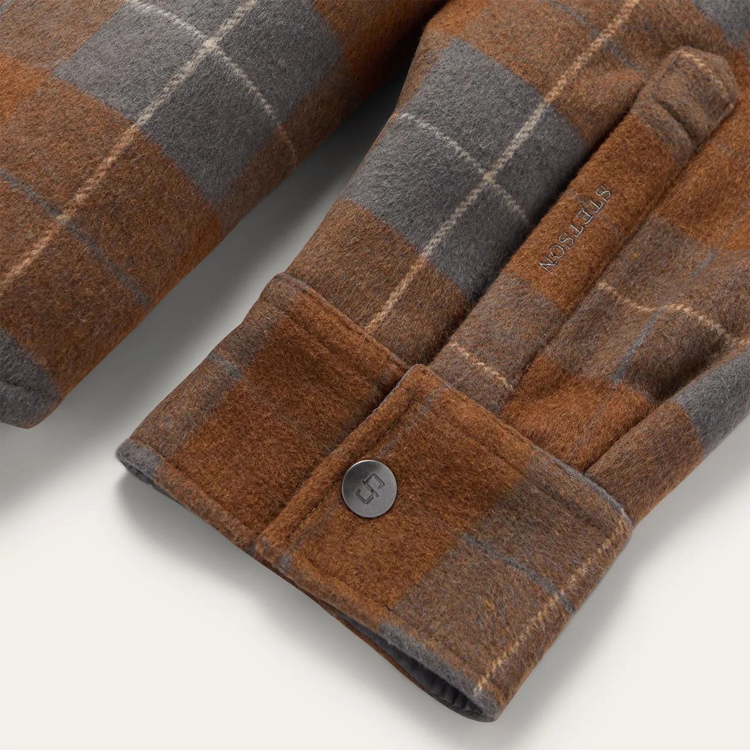 Plaid Western Shirt Jacket -STETSON