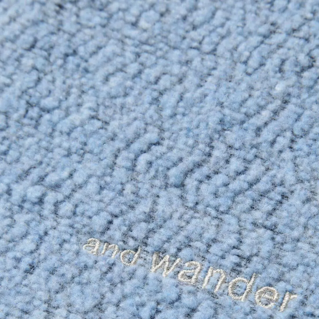 Premium Quality And Wander Womens Re Wool Jq Stand Zip Light Blue  Last Few Pieces!