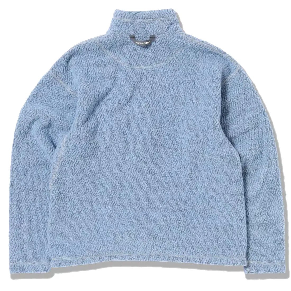 Premium Quality And Wander Womens Re Wool Jq Stand Zip Light Blue  Last Few Pieces!