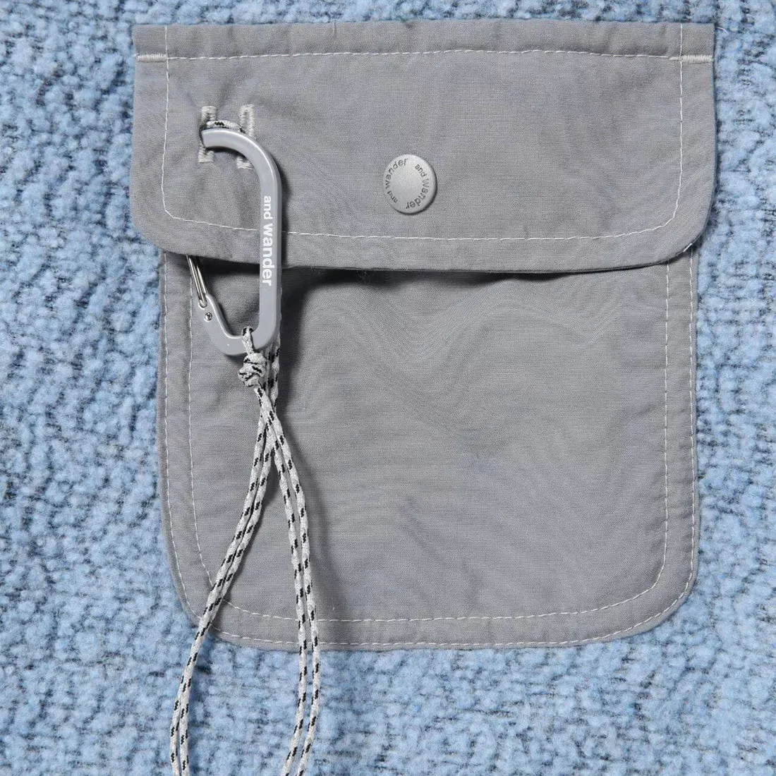 Premium Quality And Wander Womens Re Wool Jq Stand Zip Light Blue  Last Few Pieces!