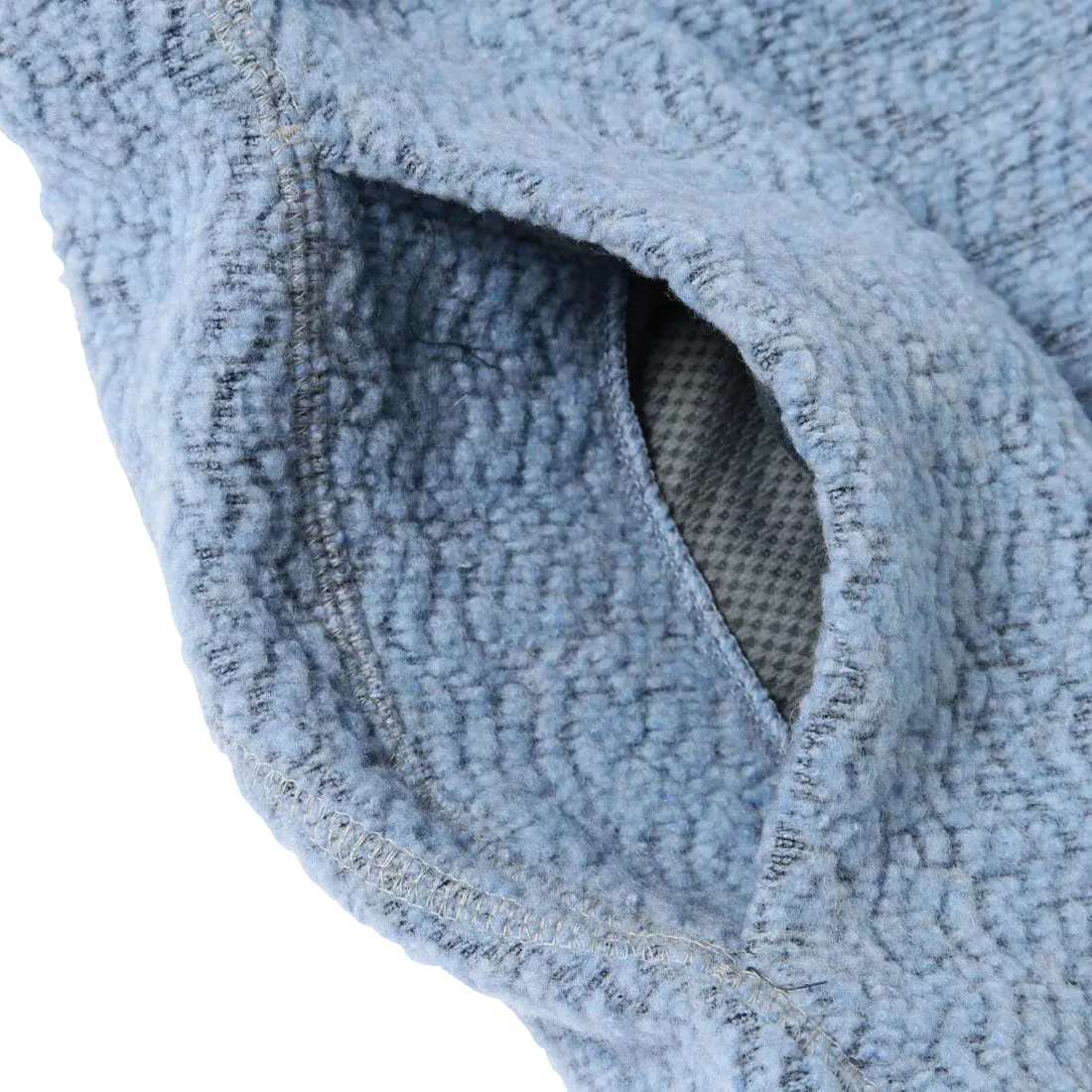 Premium Quality And Wander Womens Re Wool Jq Stand Zip Light Blue  Last Few Pieces!
