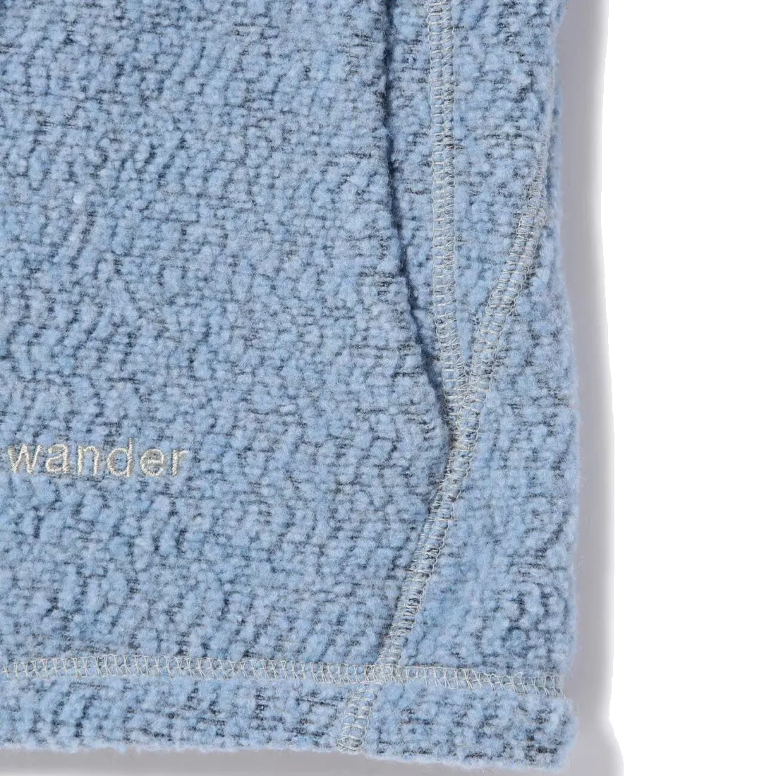 Premium Quality And Wander Womens Re Wool Jq Stand Zip Light Blue  Last Few Pieces!