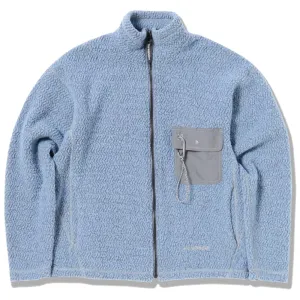Premium Quality And Wander Womens Re Wool Jq Stand Zip Light Blue  Last Few Pieces!