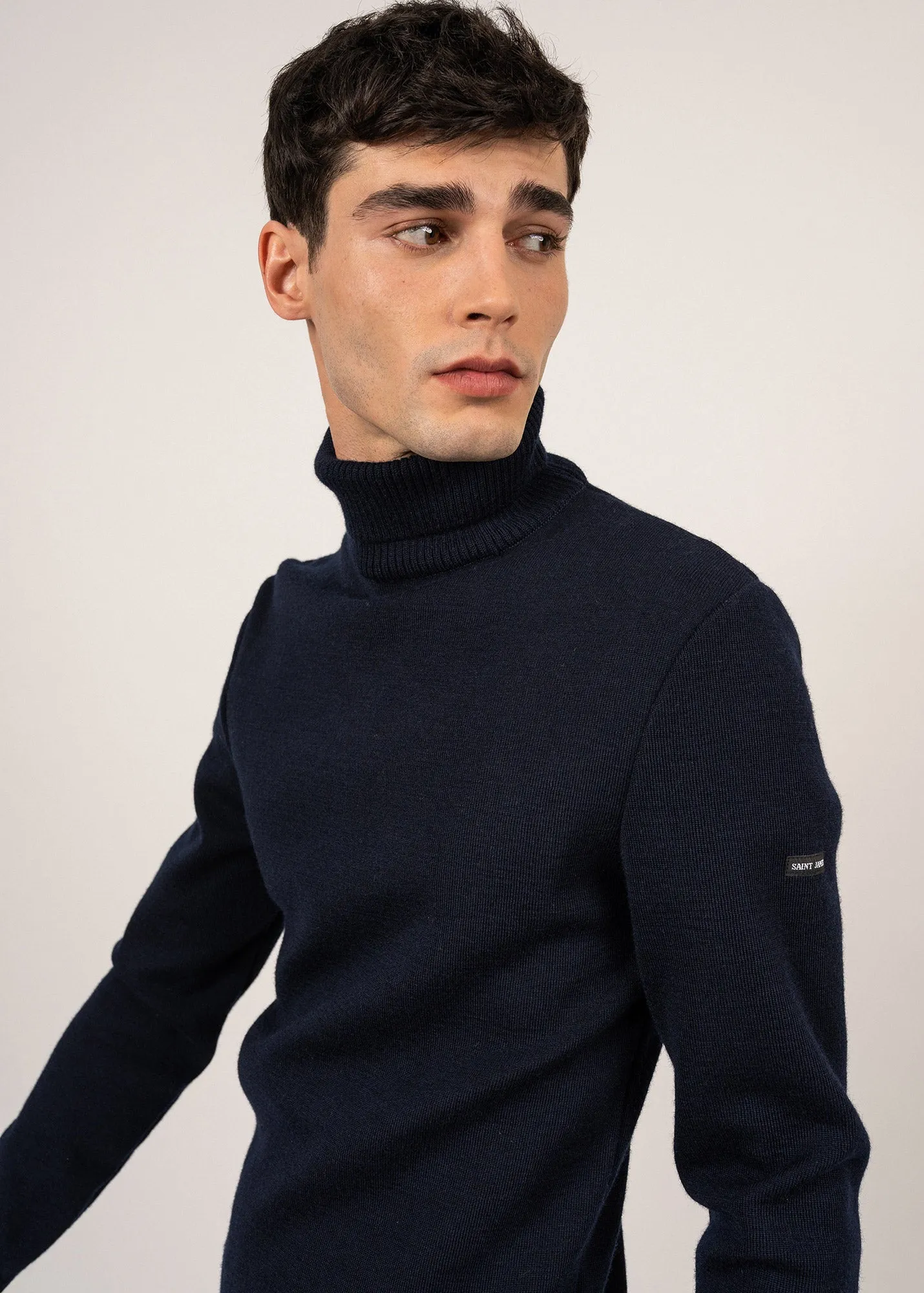 Pull col roul Bretagne - en laine (MARINE)