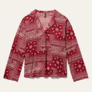 Red Bandana Patchwork Blouse -STETSON