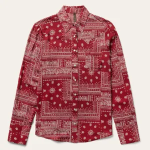 Red Bandana Patchwork Shirt -STETSON