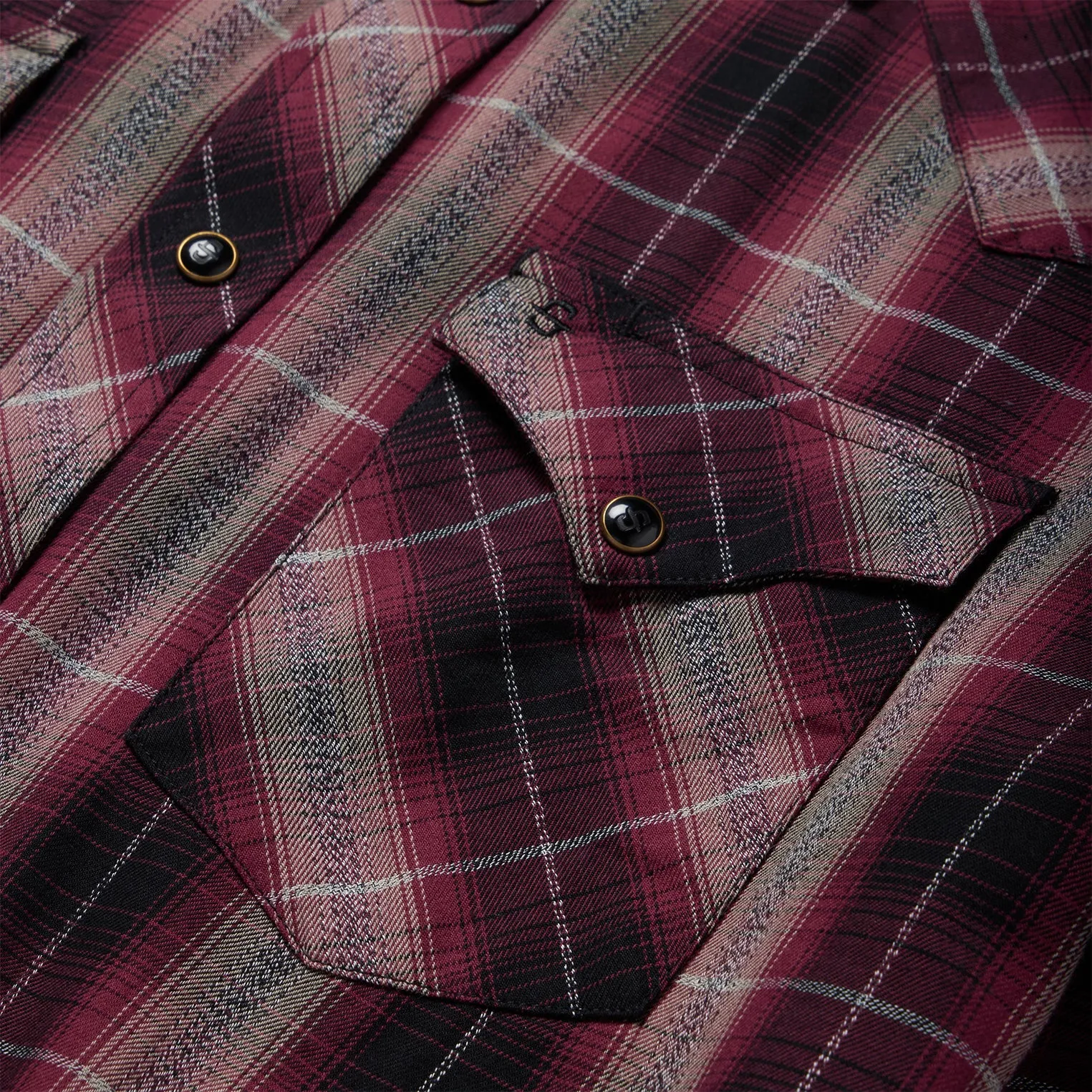 Red Marl Plaid Western Shirt -STETSON