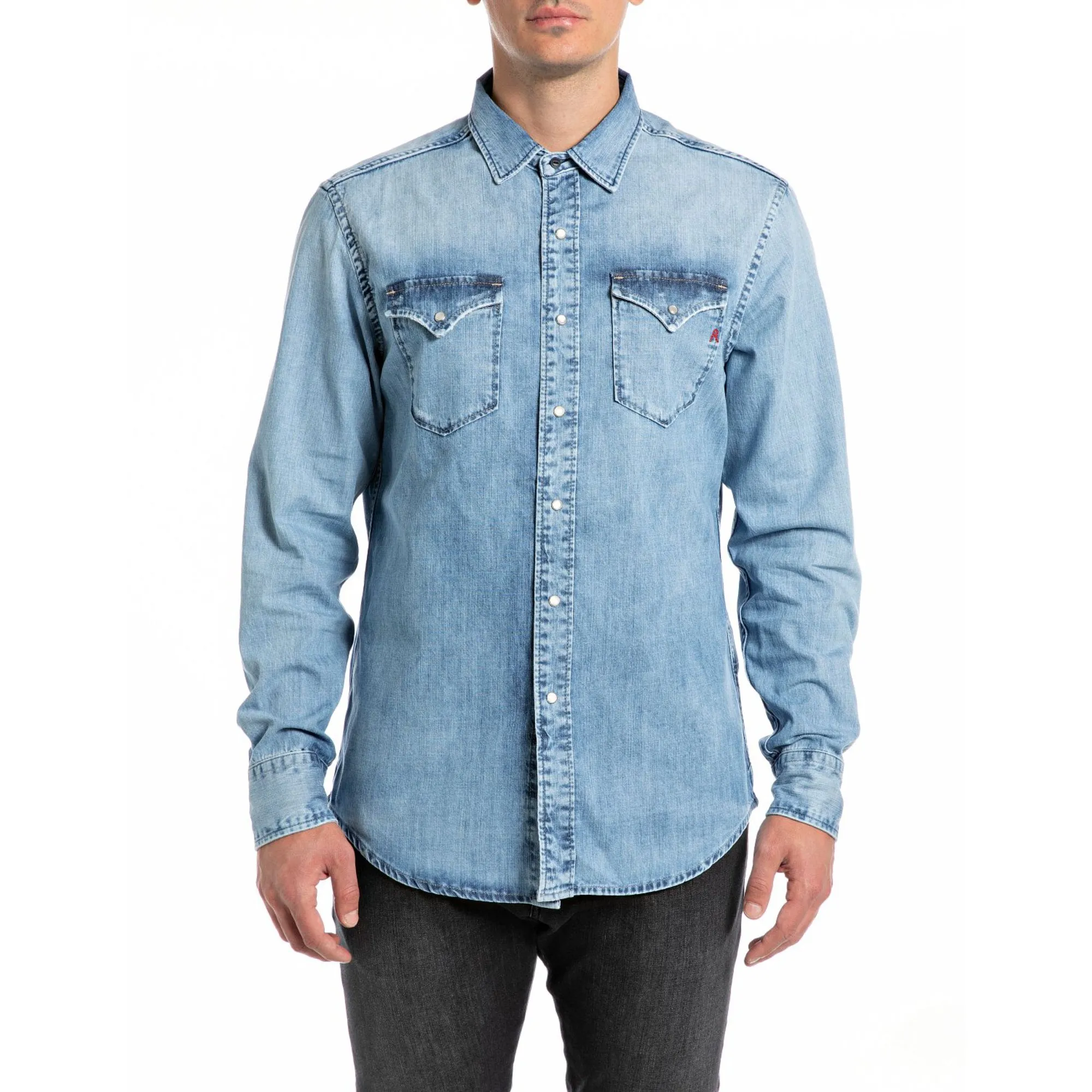 Replay Men's Regular Fit Denim Shirt