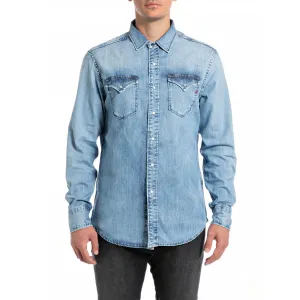 Replay Men's Regular Fit Denim Shirt