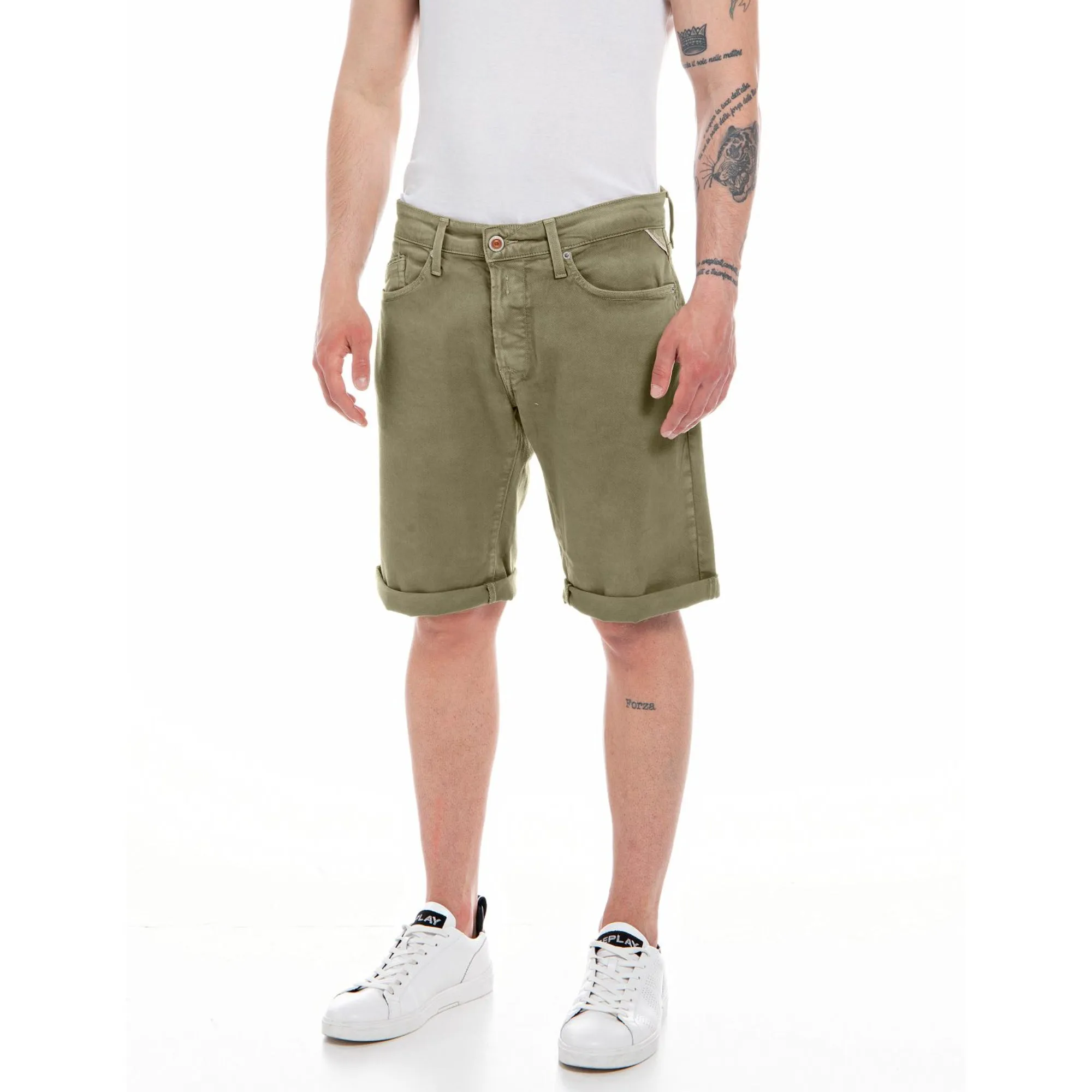 Replay Men's Regular Slim Waitom Short Denim