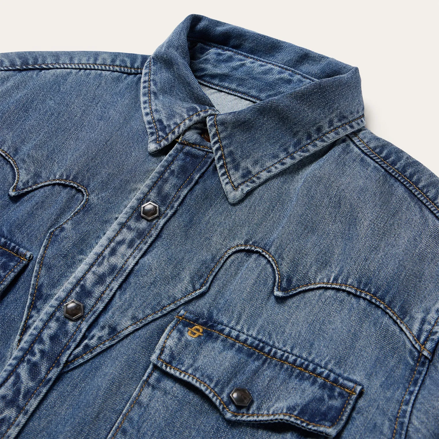 Retro Denim Western Shirt -STETSON