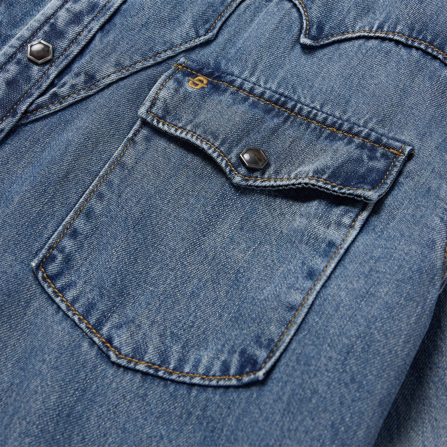 Retro Denim Western Shirt -STETSON