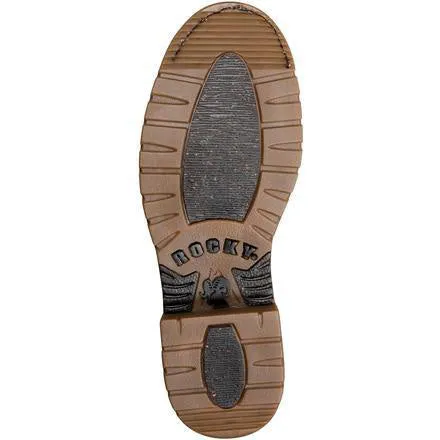 Rocky Men's Brown Distressed Roper Round Toe Boot