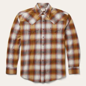 Rust Plaid Flannel Western Shirt -STETSON