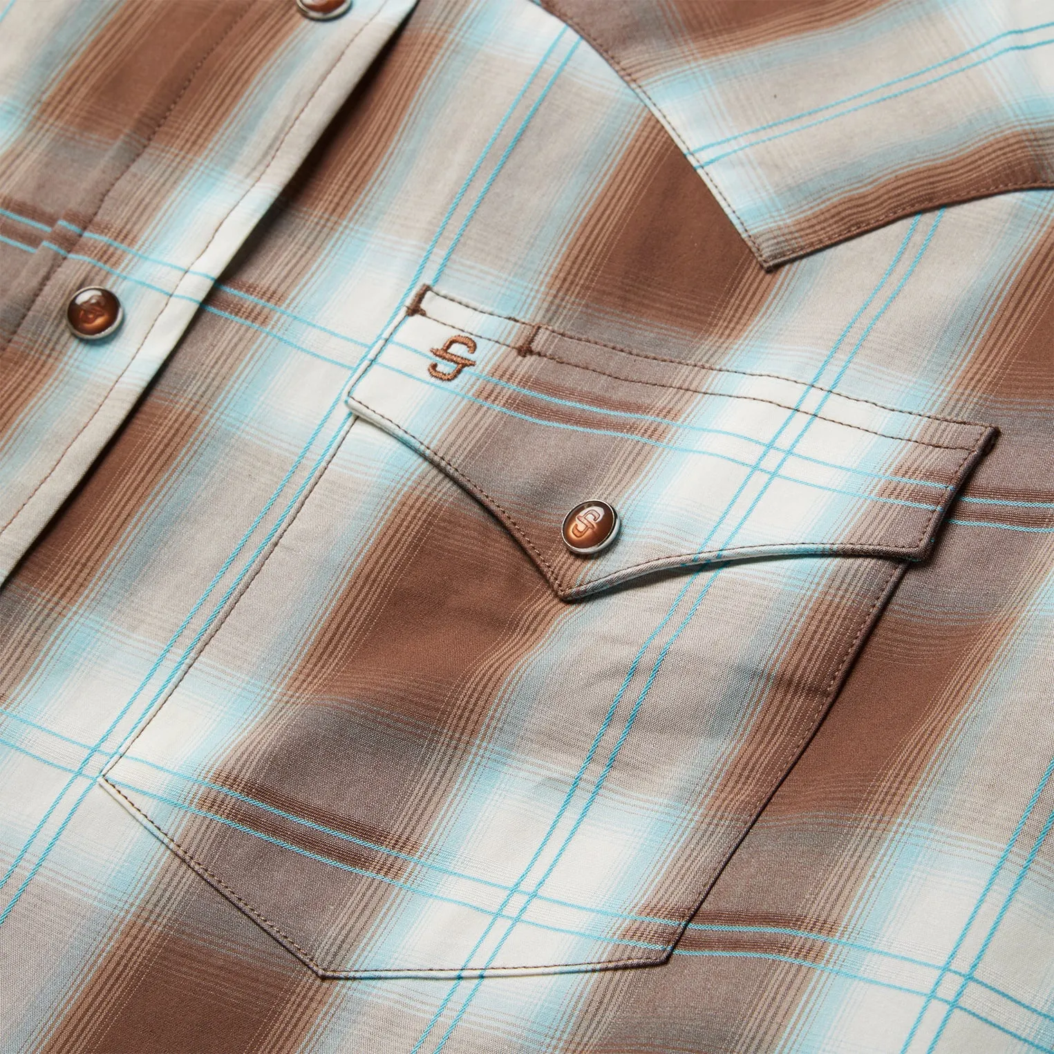 Sand Ombre Plaid Western Shirt -STETSON