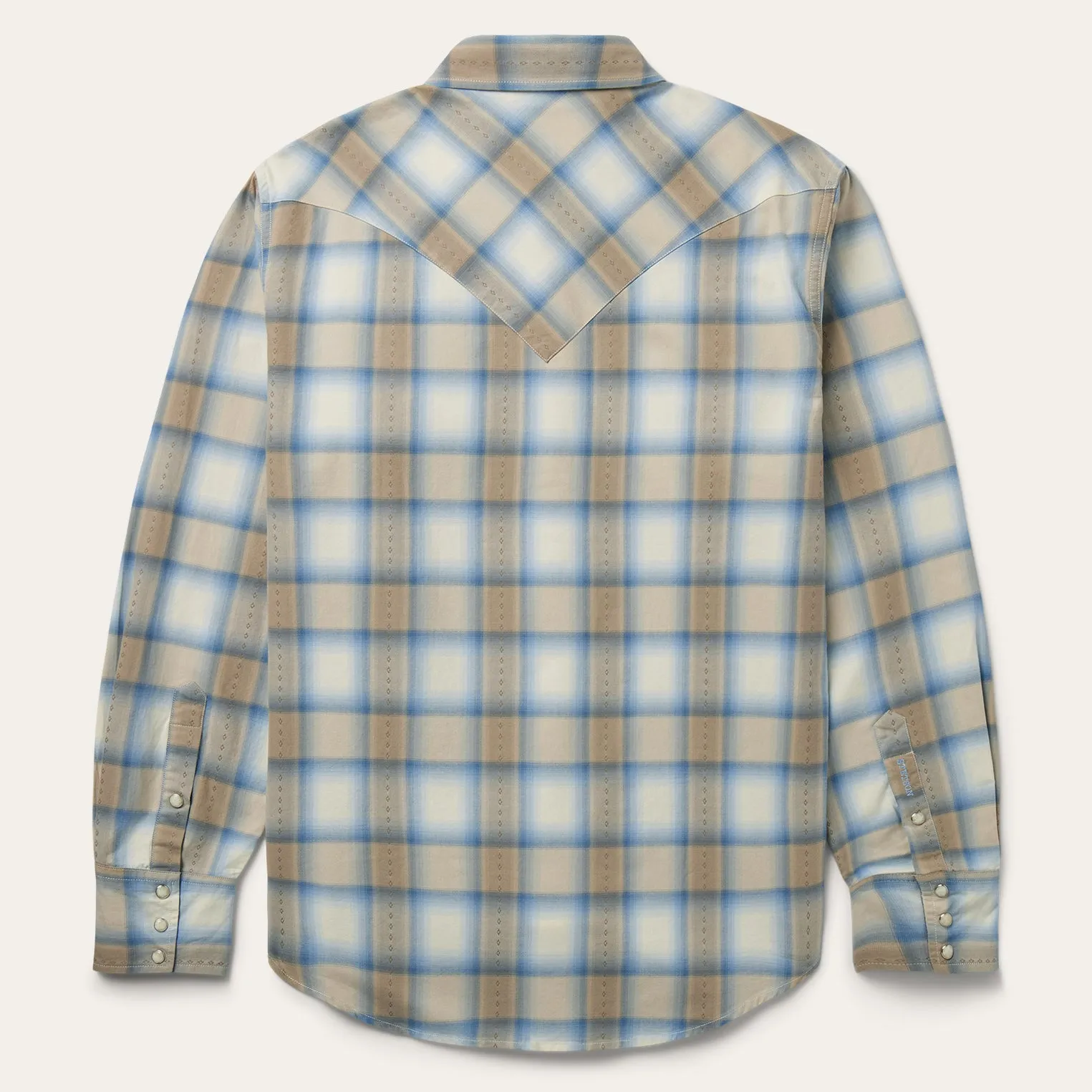 Sand Plaid Dobby Western Shirt -STETSON