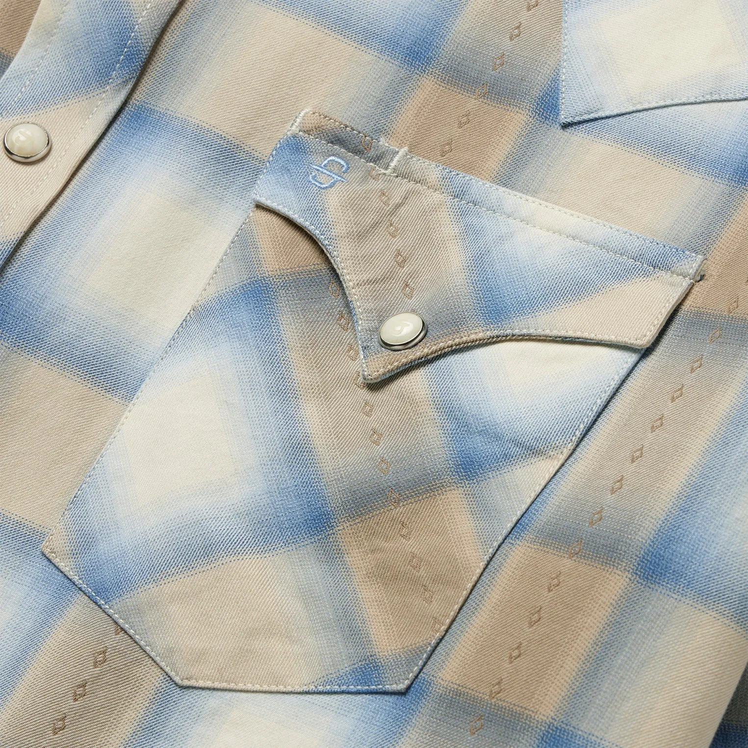 Sand Plaid Dobby Western Shirt -STETSON