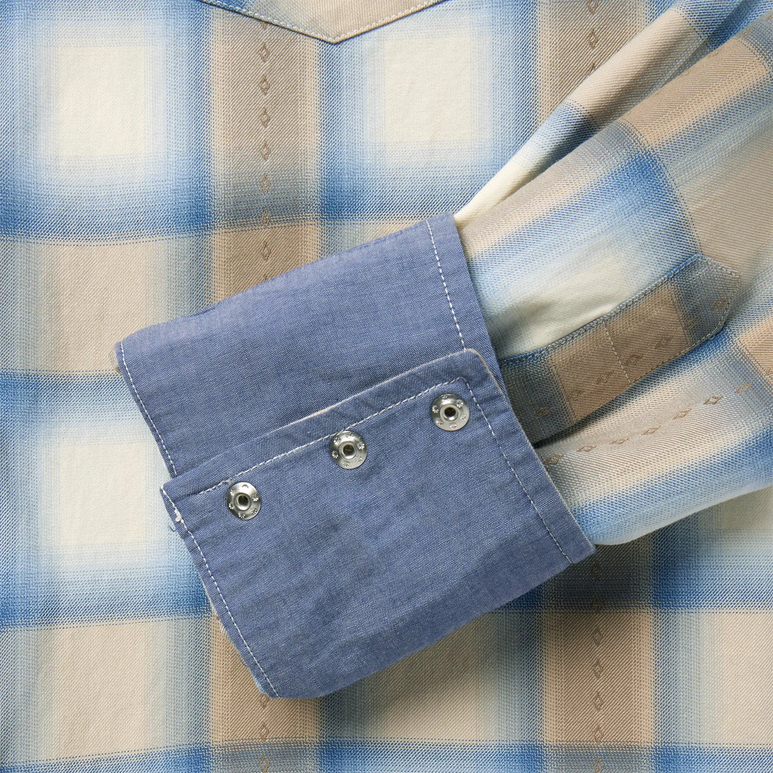 Sand Plaid Dobby Western Shirt -STETSON