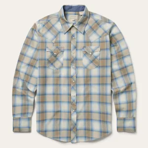 Sand Plaid Dobby Western Shirt -STETSON