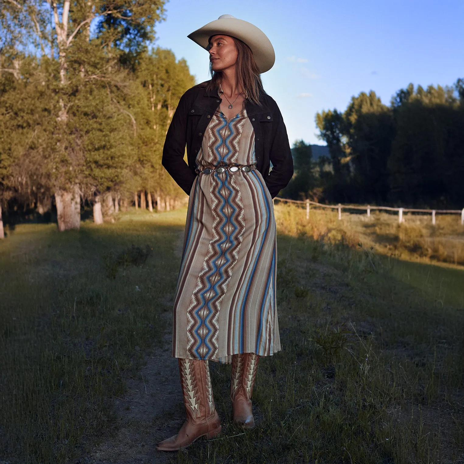 Sand Serape Print Dress -STETSON