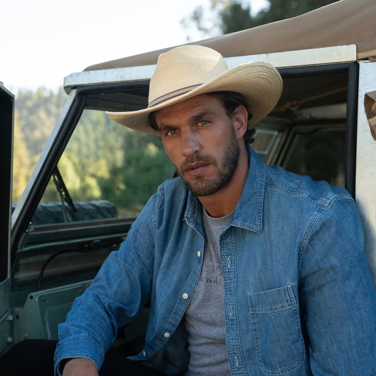 Sawmill Palm Leaf Western Hat -STETSON