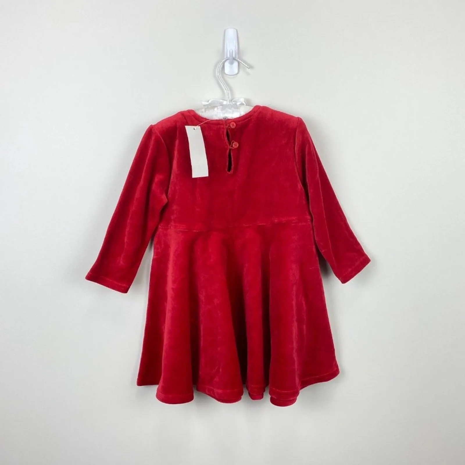 Selling Fast Vintage 90s Gap Red Velour Dress 18-24 Months NWT  Today Only!