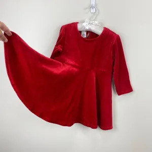 Selling Fast Vintage 90s Gap Red Velour Dress 18-24 Months NWT  Today Only!