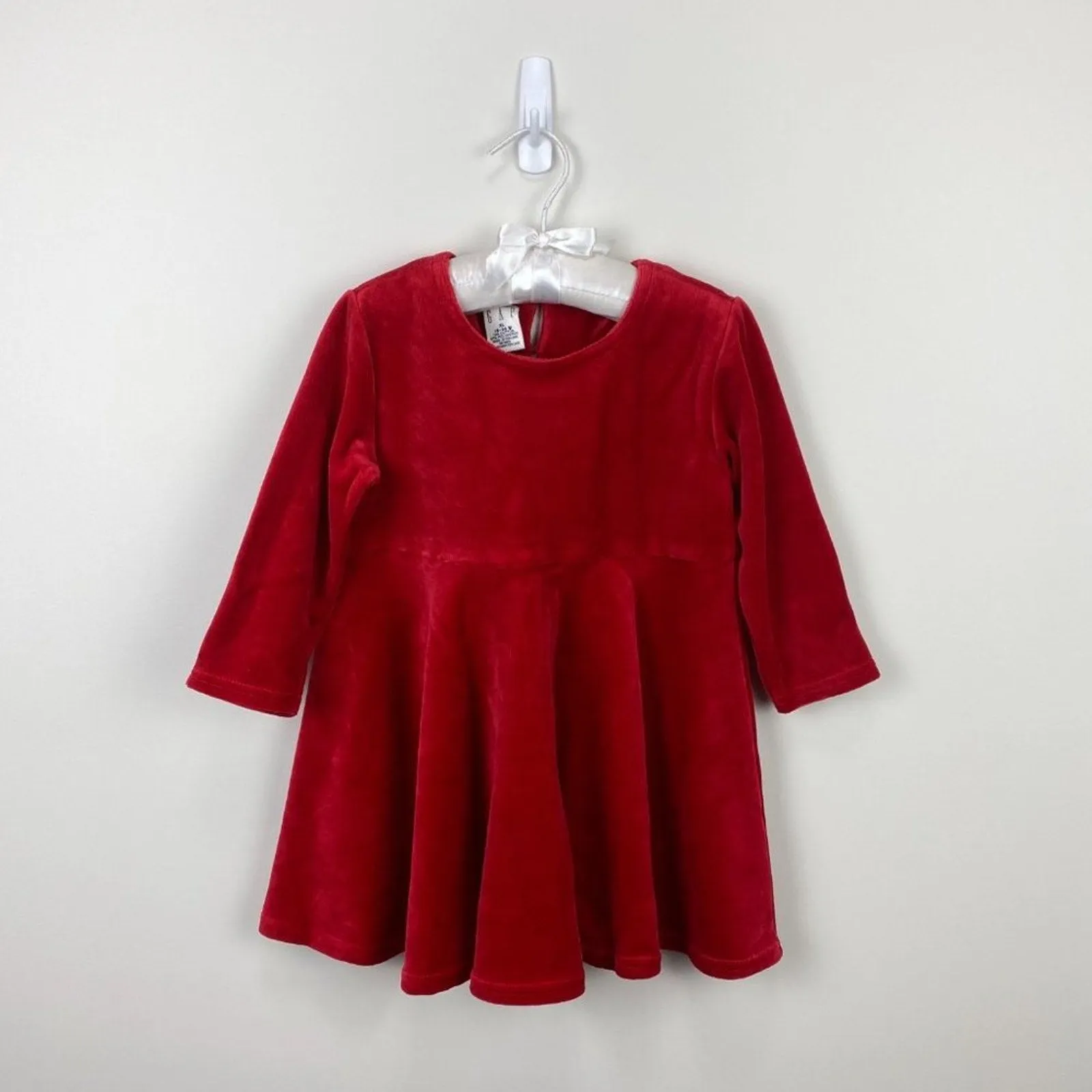 Selling Fast Vintage 90s Gap Red Velour Dress 18-24 Months NWT  Today Only!