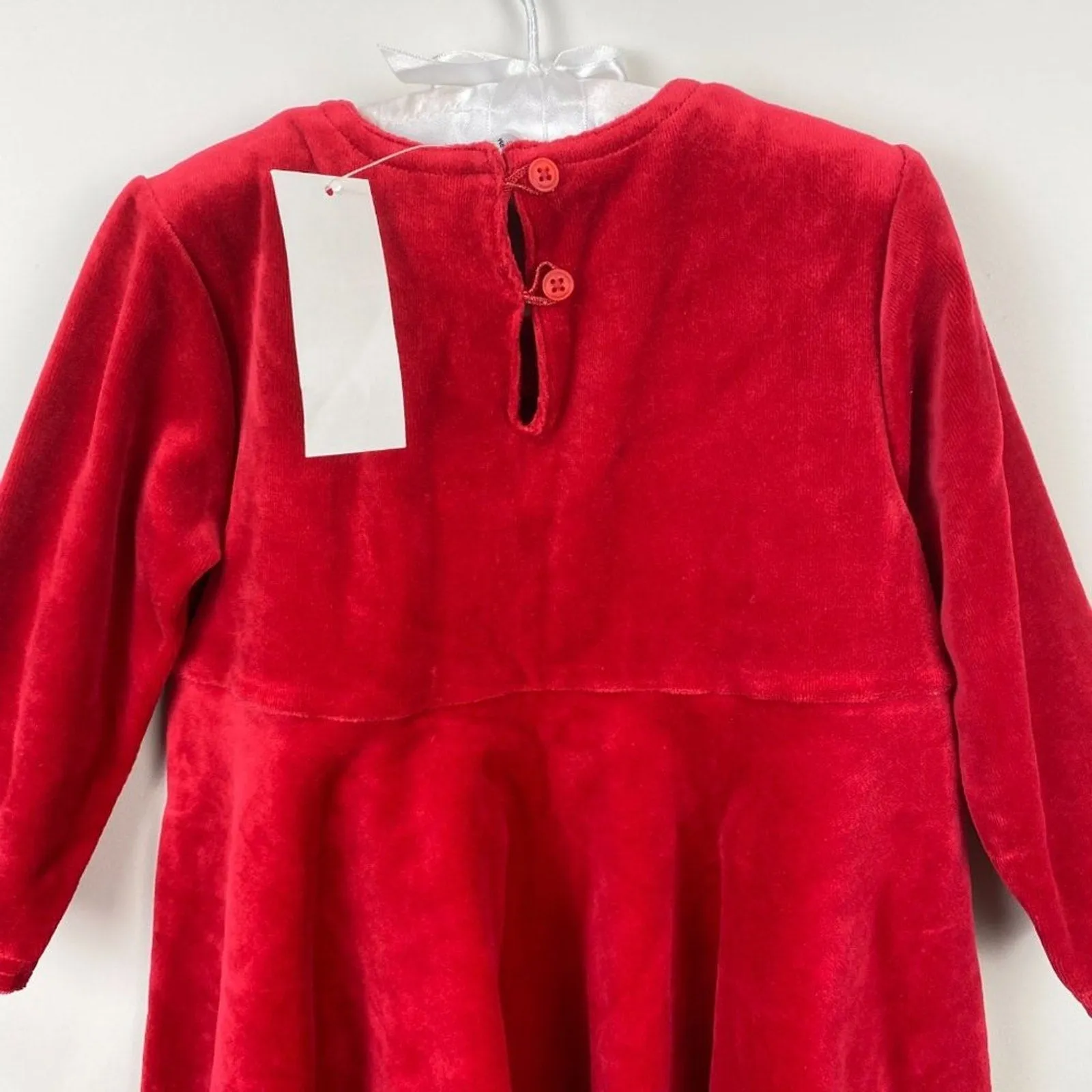 Selling Fast Vintage 90s Gap Red Velour Dress 18-24 Months NWT  Today Only!