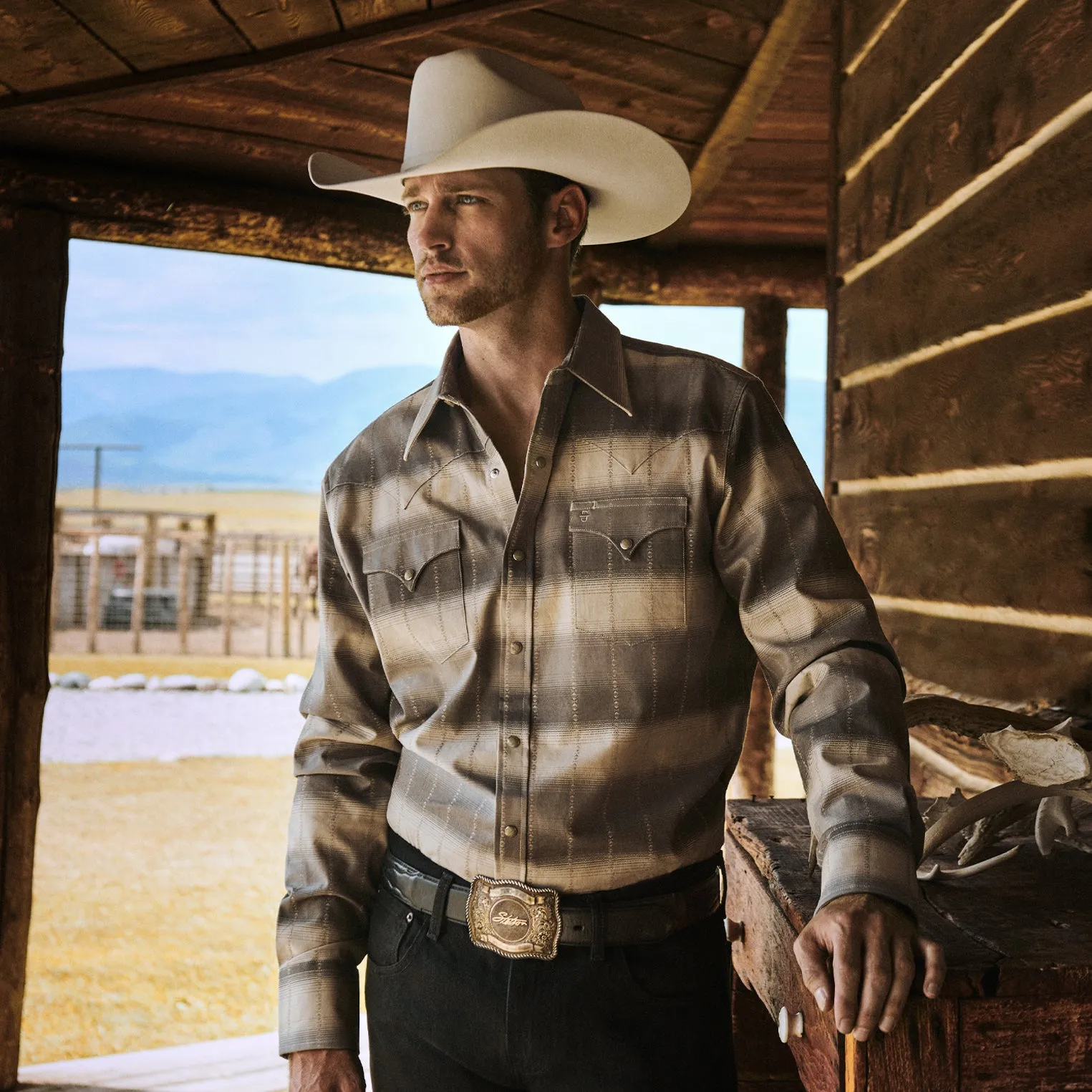 Serape Dobby Twill Western Shirt -STETSON